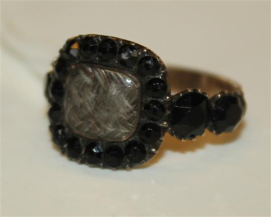 Black Jet Mourning ring